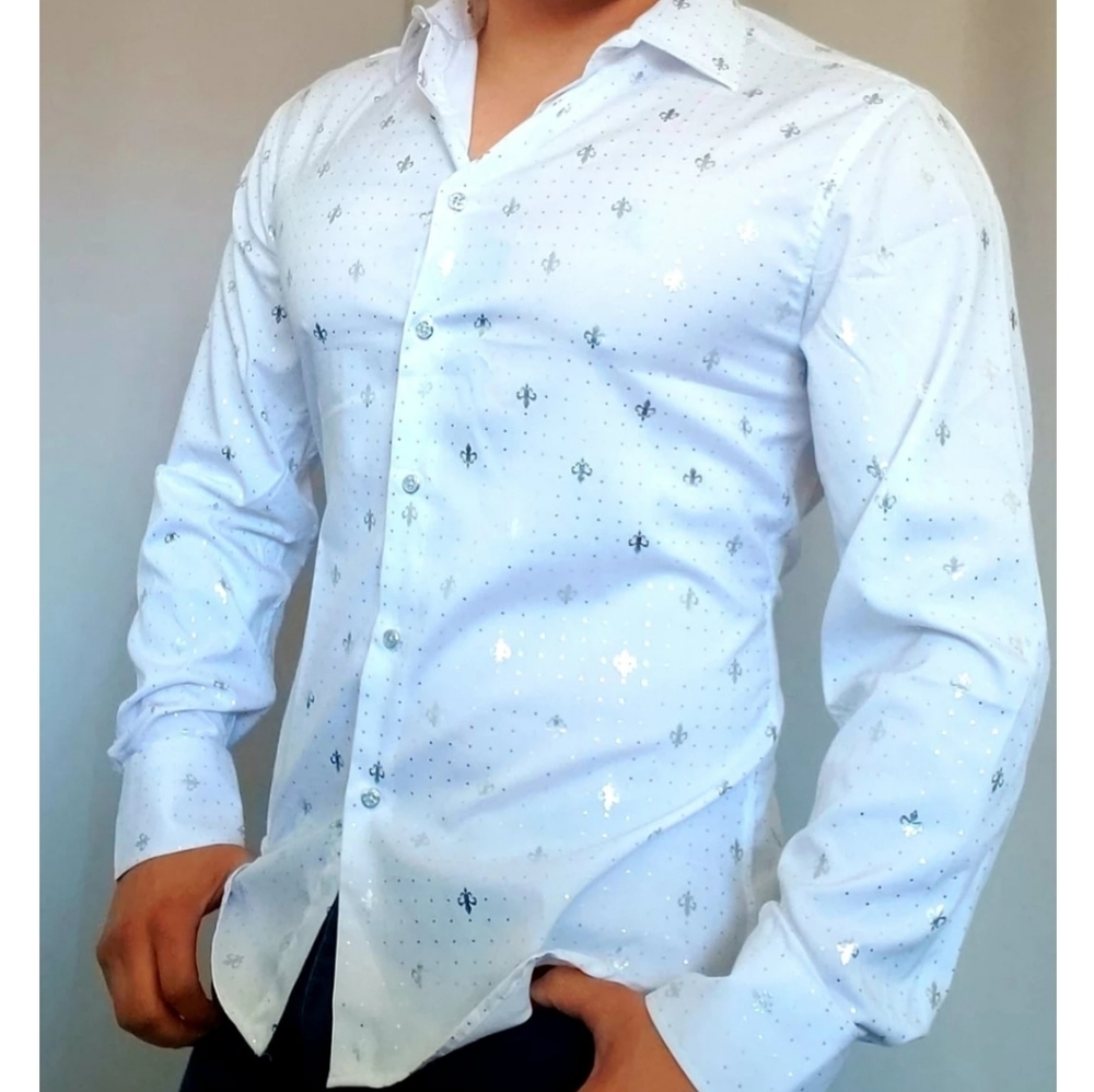 Fleur De Lis Pattern Shirt - Picture 2 of 3